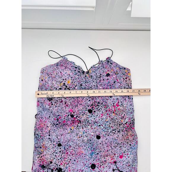 NWT MCQ Drawcord Mini Slip Dress Liliac Size medium Removable Sleeves $635 - Picture 12 of 16